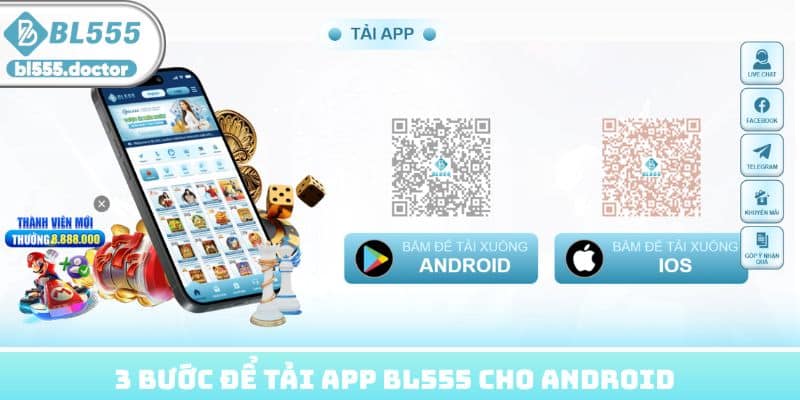 3 bước để tải app BL555 cho Android