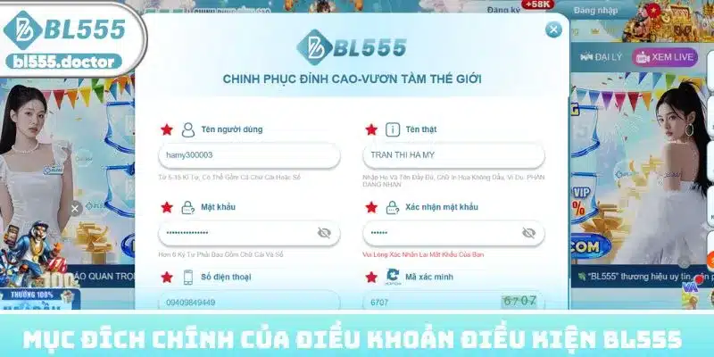 Mục đích chính của điều khoản điều kiện BL555